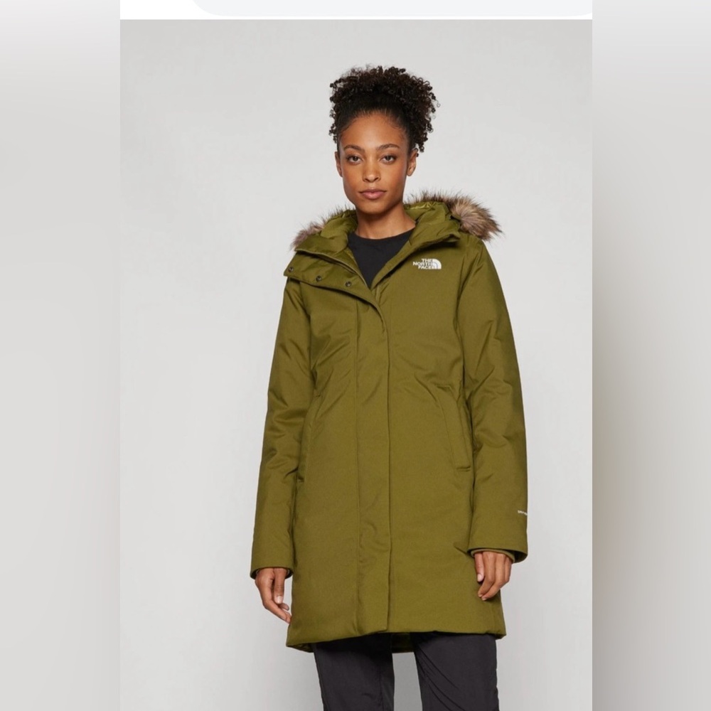THE NORTH FACE Women’s Jacket Sz 2XL Arctic Parka Dryvent Forest Olive snow NWT